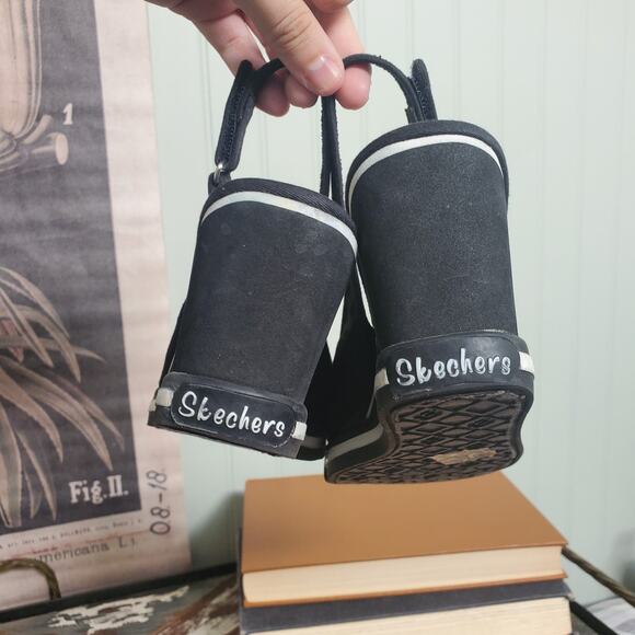 Pre-Owned Skechers 2009 Slingback Sandals Wedge Heels Peep Toe Hearts Us W7 - Picture 4 of 9